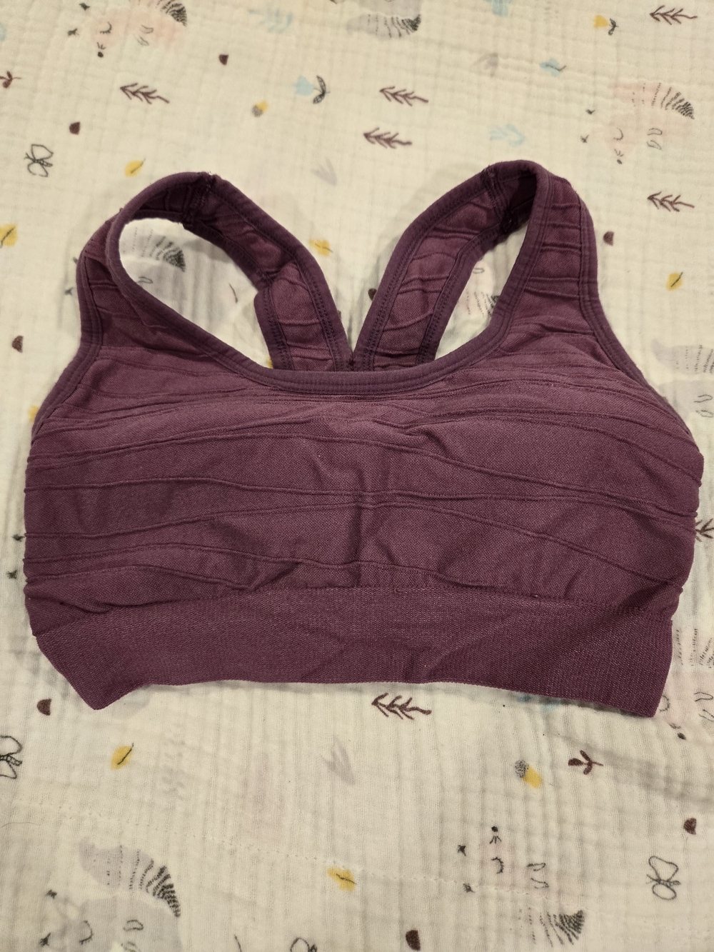 *90 Degree by Reflex* Seamless Purple Racerback Sports Bra